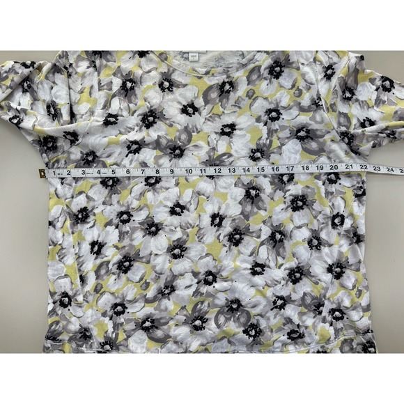 J. Jill Love Linen Pullover Top Women's L Black White Floral Print 3/4 Sleeve - Picture 8 of 13